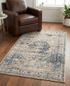 Coastal Manor Collection Area Rug -  Dunes Rectangle Dark Blue  lifestyle 23
