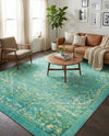 Baroque Era Collection Area Rug - Versailles (Spring Green) Rectangle Spring Green  lifestyle 16