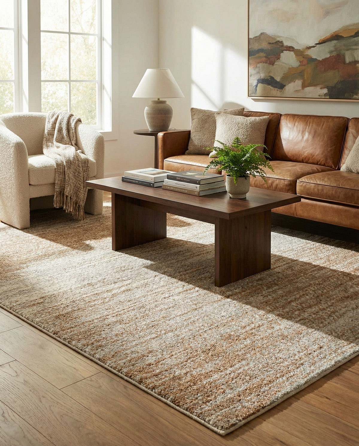 Sienna Collection Area Rug -  Verona Rectangle Smokey Taupe  lifestyle 76