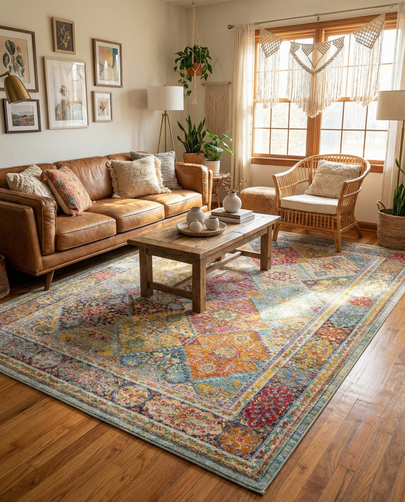 Caribbean Breeze Collection Area Rug -  Grenada Rectangle Multi  lifestyle 30