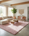 Cozy Comfort Shag Collection Area Rug - Haven (Pink) Rectangle Pink  lifestyle 13