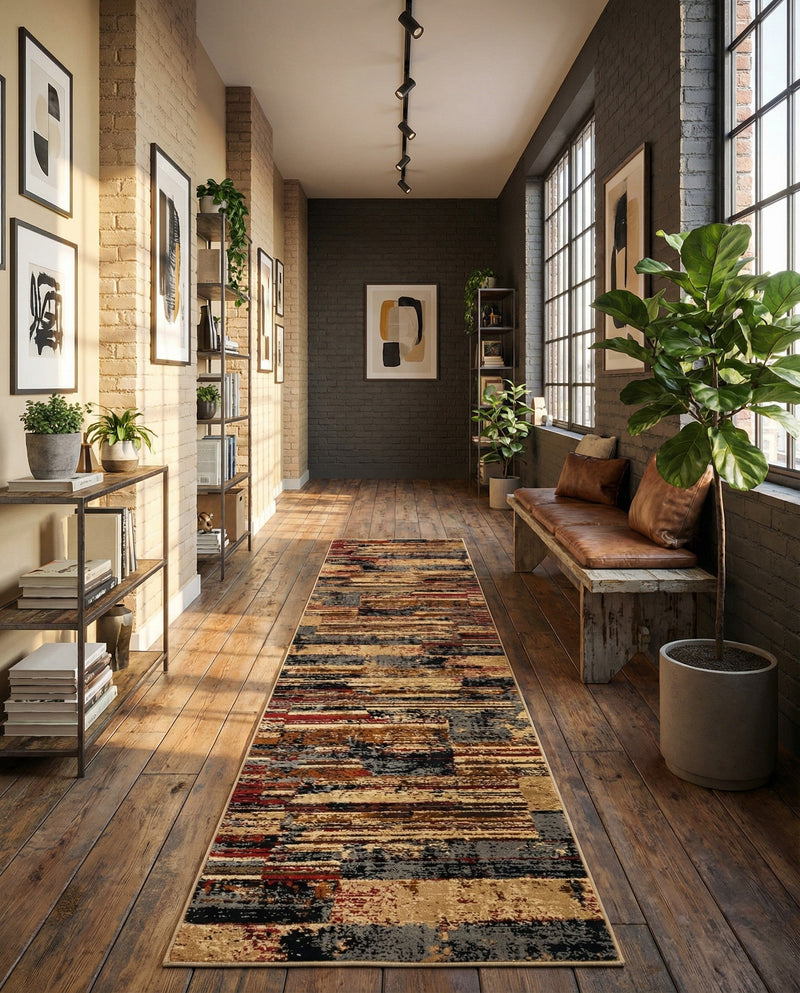 Neptune Elegance Collection Area Rug - Triton Runner Multi  lifestyle 62