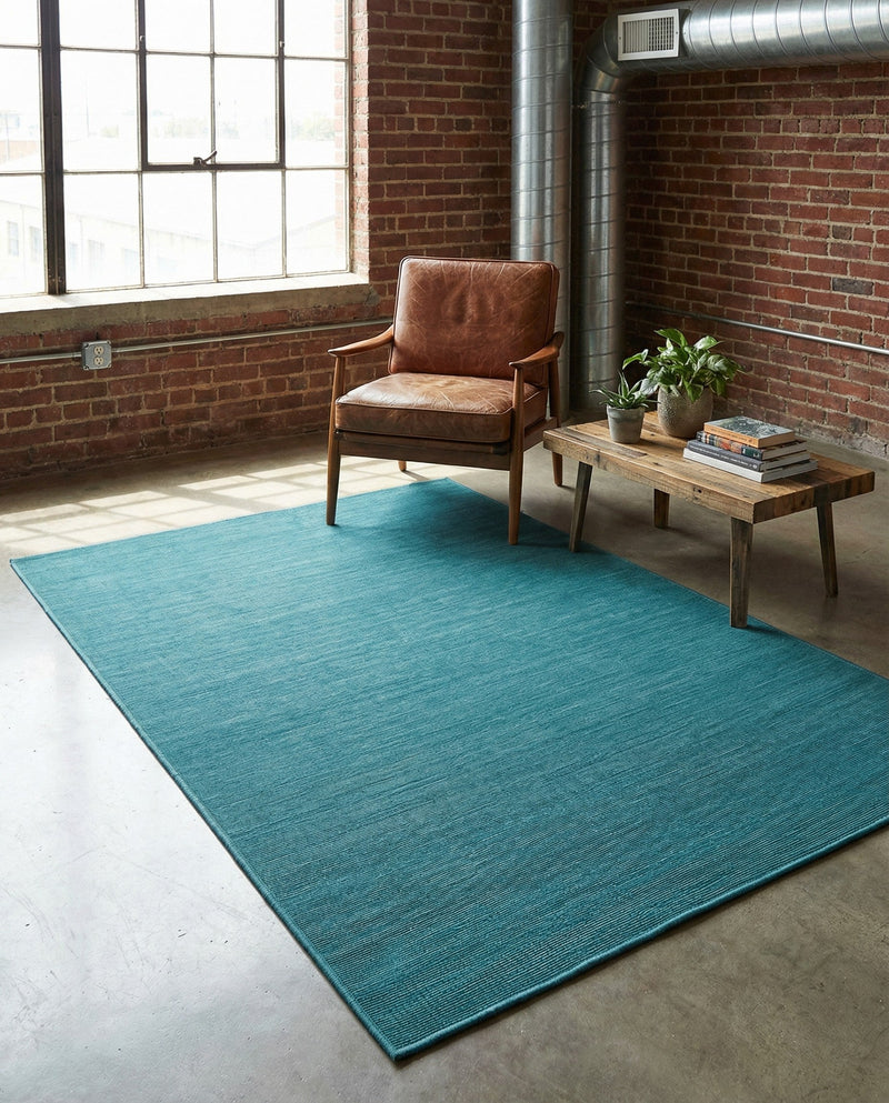 Soho Elegance Collection Area Rug - Chelsea (Turquoise) Rectangle Turquoise  lifestyle 18
