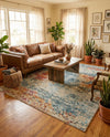 Caribbean Breeze Collection Area Rug -  Isla Rectangle Cream  lifestyle 22