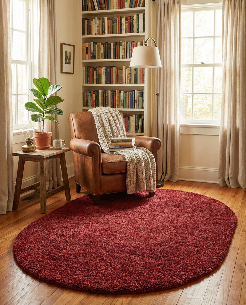 Alpine Plush Collection Area Rug -  Cortina (Poppy) Oval Poppy  lifestyle 67