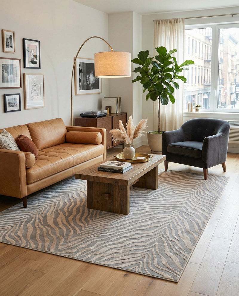 Bloomsbury Elegance Collection Area Rug -  Chelsea Rectangle Gray and Ivory  lifestyle 31
