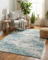 Serenity Sands Collection Area Rug - Dunescape Rectangle Blue  lifestyle 11