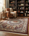 Persian Elegance Collection Area Rug -  Hamedan (Burgundy) Rectangle Burgundy  lifestyle 8