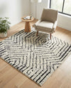 Marrakech Mosaic Collection Area Rug -  Tangier Square Black and White  lifestyle 43