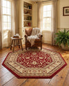 Jaipur Elegance Collection Area Rug -  Nahargarh (Red) Octagon Red  lifestyle 72