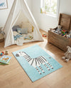 Wonder Tykes Collection Area Rug -  Vibrant Rectangle Teal  lifestyle 4