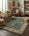 Casablanca Tapestry Collection Area Rug -  Marrakech (Emerald Green) Rectangle Emerald Green  lifestyle 16