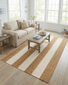 Martha's Vineyard Blueprints Collection Area Rug - Edgartown Rectangle Tan Sand  lifestyle 34