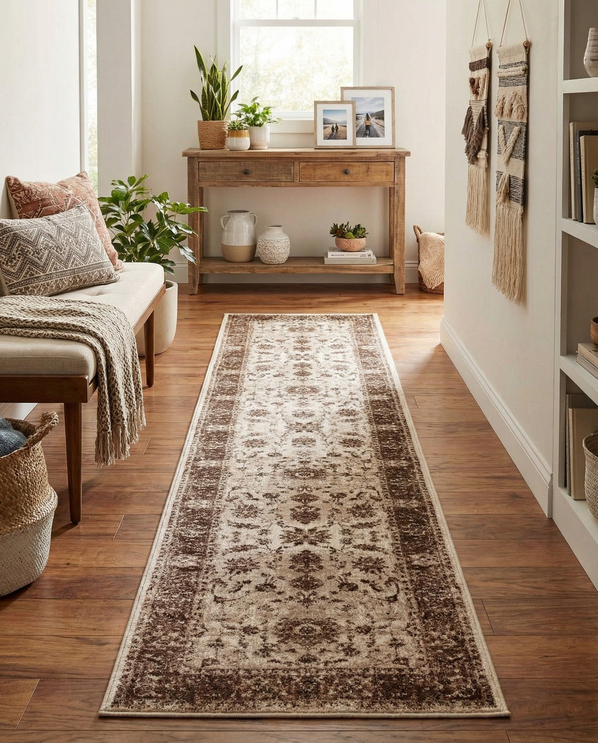 Andes Summit Collection Area Rug -  Aconcagua Runner Cream  lifestyle 114