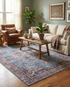 Zahara Oasis Collection Area Rug -  Casablanca Rectangle Blue  lifestyle 16