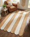 Serenity Braided Jute Collection Area Rug - Luna Rectangle Natural and Ivory  lifestyle 14