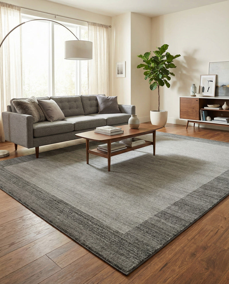 Studio Haven Collection Area Rug -  Conservatory (Light Gray) Rectangle Light Gray  lifestyle 12