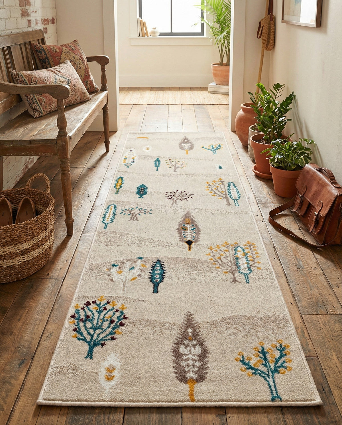 Coastal Haven Collection Area Rug -  Surfside Runner Ivory  lifestyle 111
