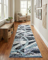 Santa Fe Trails Collection Area Rug -  Navajo Runner Gray and Ivory  lifestyle 64