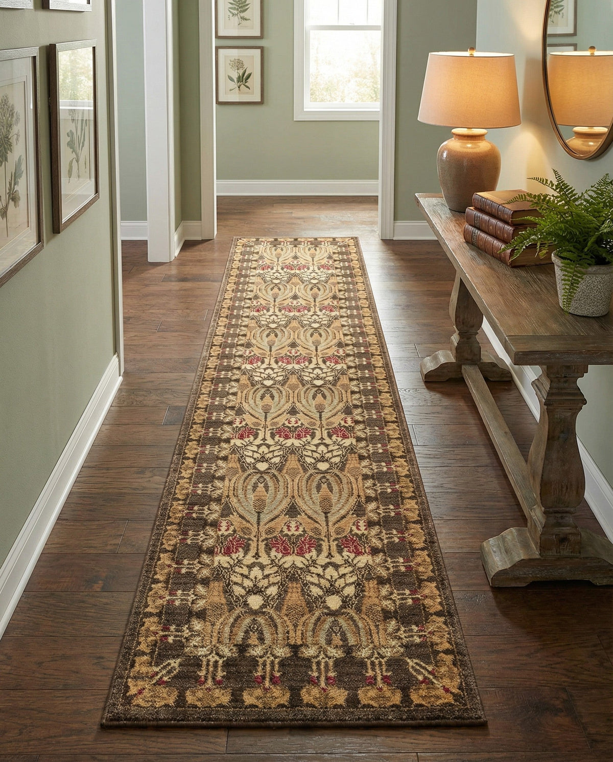 Chelsea Elegance Collection Area Rug -  Brompton (Brown) Runner Brown  lifestyle 132