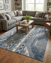 Cascade Range Collection Area Rug - Hood (Blue Gray) Rectangle Blue Gray  lifestyle 14