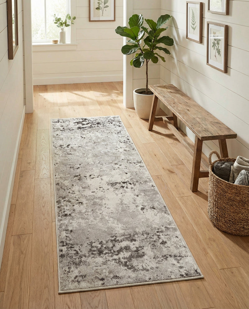 Luminara Sands Collection Area Rug - Elysium (Stone Gray) Runner Stone Gray  lifestyle 83