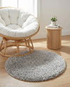 Majestic Manor Collection Area Rug - Versailles (Silver Screen) Round Silver Screen  lifestyle 69