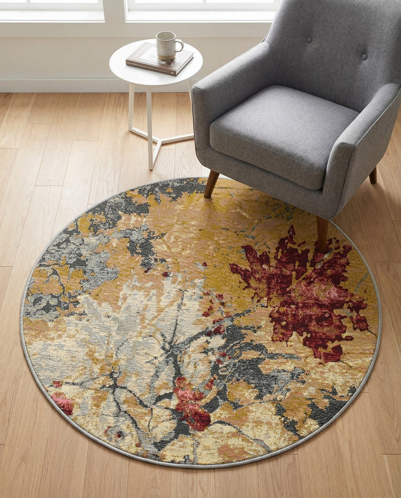 Urban Terrace Collection Area Rug -  Alcove Round Multi  lifestyle 65