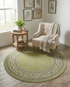 Soho Elegance Collection Area Rug -  Mercer (Green) Round Green  lifestyle 48