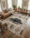Coastal Haven Collection Area Rug -  Coastline Rectangle Beige  lifestyle 18