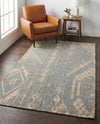 Savannah Threads Collection Area Rug -  Kalahari Rectangle Antique Blue  lifestyle 8