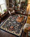 Tabriz Tapestry Collection Area Rug - Sahand (Navy Blue) Rectangle Navy Blue  lifestyle 20