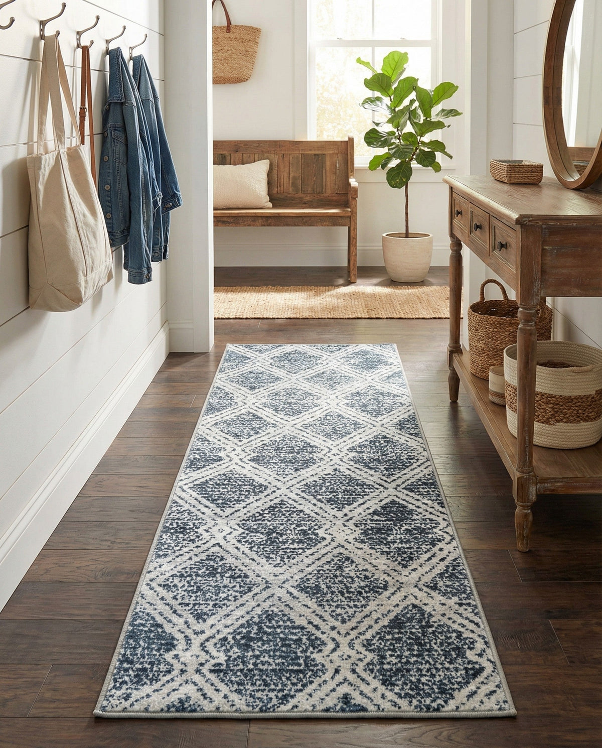 Aegean Elegance Washables Collection Area Rug -  Tinos Runner Ivory  lifestyle 197