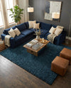 Plush Oasis Collection Area Rug - Serenity (Sapphire Blue) Rectangle Sapphire Blue  lifestyle 24