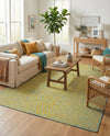 Urban Oasis Rugs Collection Area Rug -  Terrace (Yellow and Aqua) Rectangle Yellow and Aqua  lifestyle 7