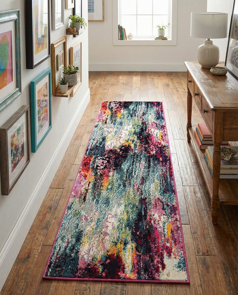 Chromatic Oasis Collection Area Rug -  Oasis Runner Multi  lifestyle 63