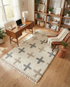 Cozy Cove Shag Collection Area Rug -  Driftwood Rectangle Ivory  lifestyle 18