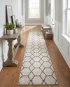 Trellis Mosaic Collection Area Rug - Arborville (Ivory) Runner Ivory  lifestyle 60