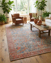 Savannah Threads Collection Area Rug -  Patagonian Rectangle Antique Blue  lifestyle 13