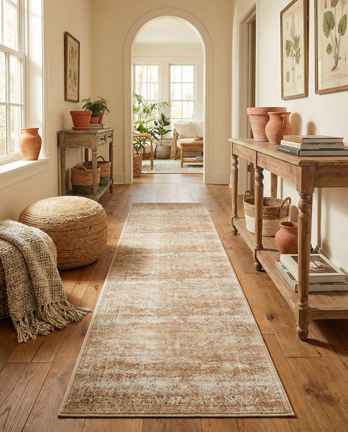 Coastal Manor Collection Area Rug -  Marina Runner Beige  lifestyle 115