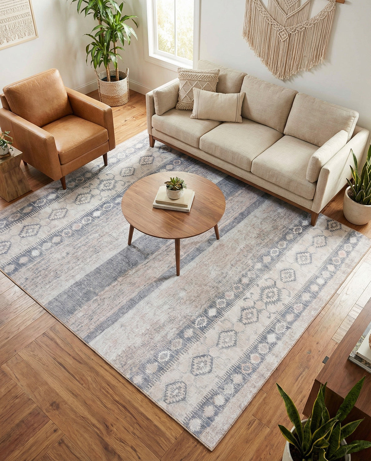 Heritage Elegance Collection Area Rug -  Edinburgh Square Gray  lifestyle 143