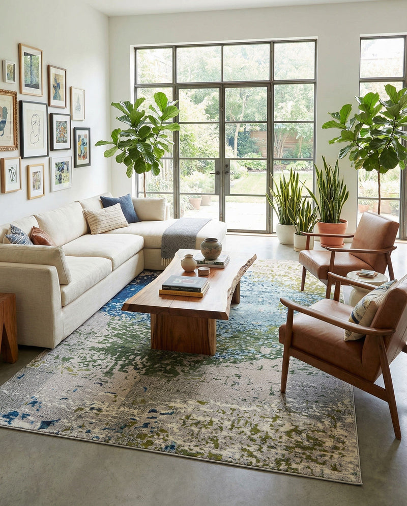 Marrakesh Elegance Collection Area Rug -  Boujad Rectangle Blue  lifestyle 36