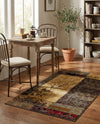 Bistro Lounge Collection Area Rug -  Lungo Rectangle Beige  lifestyle 6