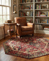 Neptune Elegance Collection Area Rug -  Galatea (Burgundy) Octagon Burgundy  lifestyle 60