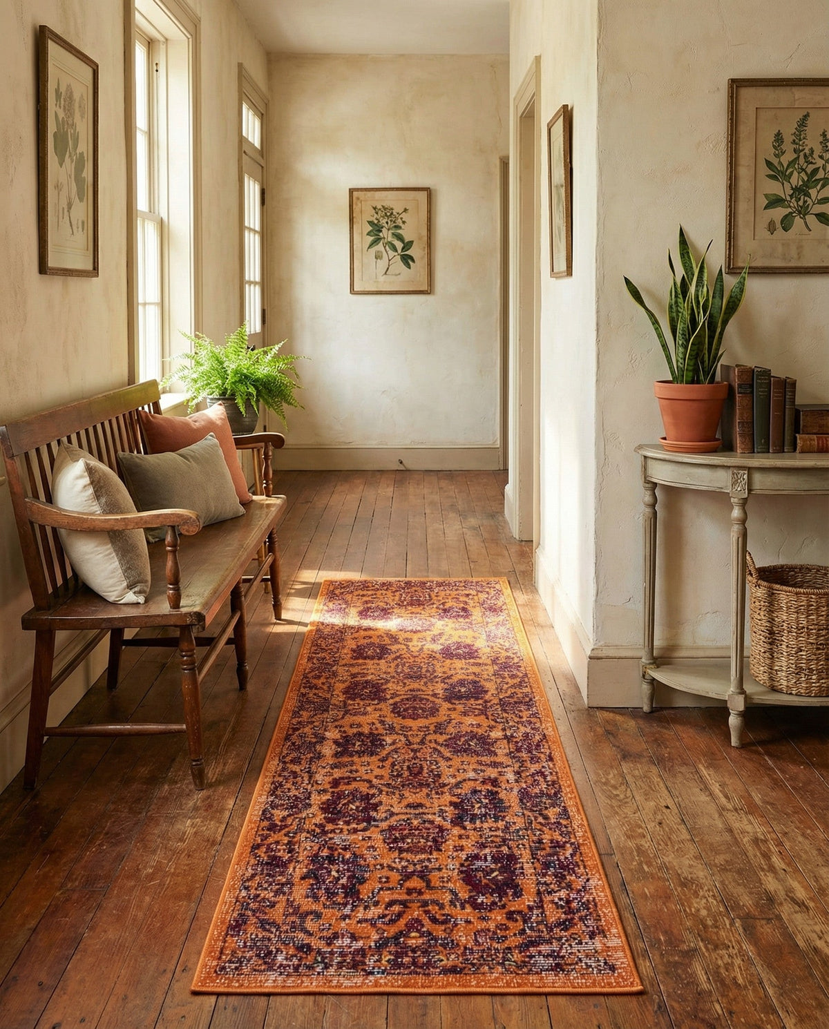 Geneva Terrace Collection Area Rug -  Lausanne Runner Orange  lifestyle 170