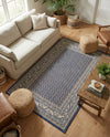 Soho Elegance Collection Area Rug -  Mercer (Blue) Rectangle Blue  lifestyle 17