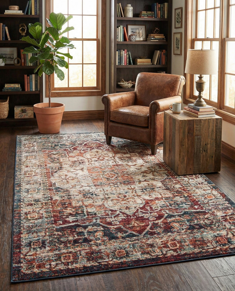 Savannah Soiree Collection Area Rug -  Everglade (Multi) Rectangle Multi  lifestyle 26