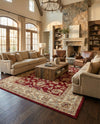 Jaipur Elegance Collection Area Rug -  Jantar Rectangle Red  lifestyle 18