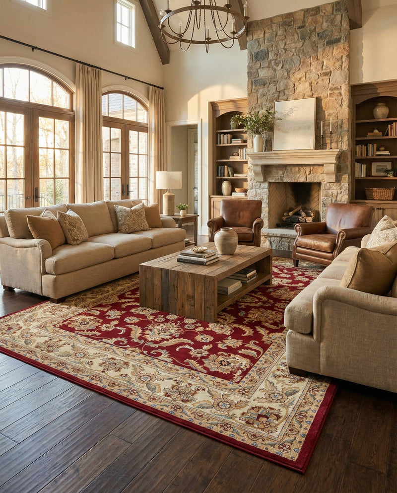 Jaipur Elegance Collection Area Rug -  Jantar Rectangle Red  lifestyle 18