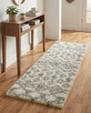 Berber Lattice Shag Collection Area Rug - Atlas (Ivory) Runner Ivory  lifestyle 59